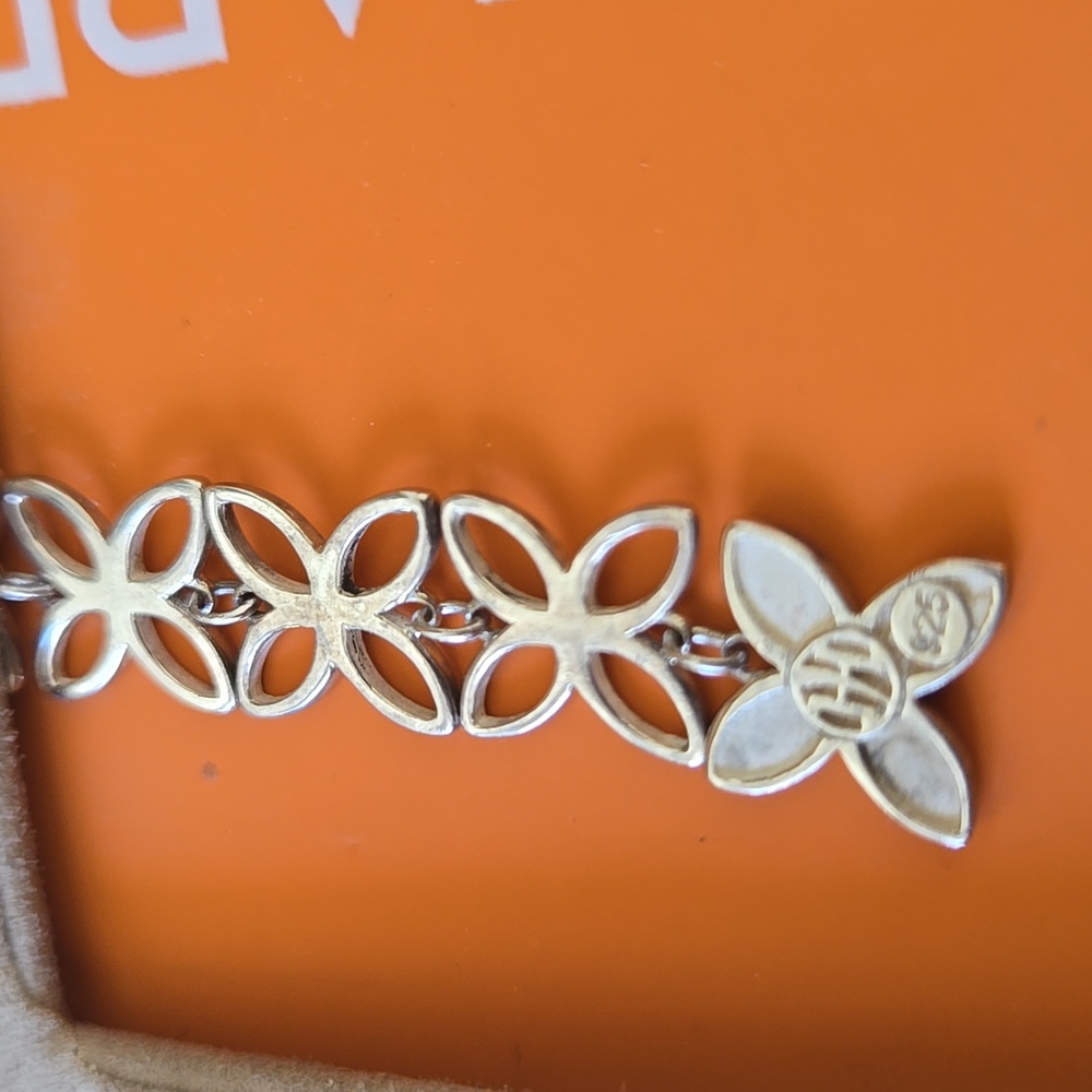 John Hardy 925 Silver Floral Drop Earrings - Picture 4 of 4